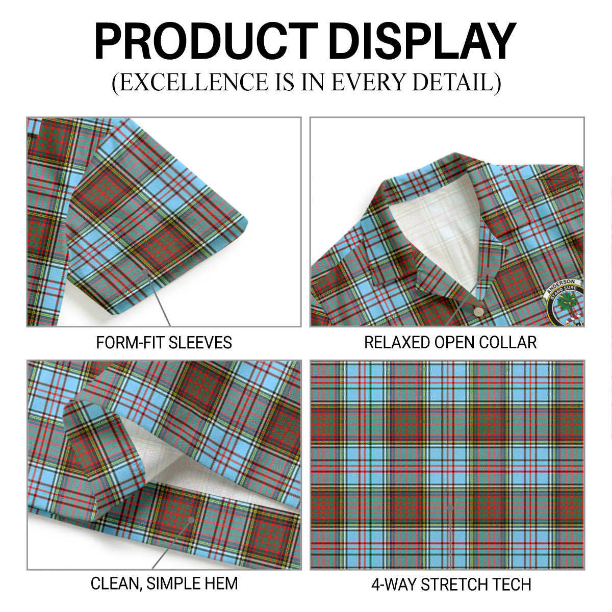 Anderson Ancient Tartan Crest Hawaiian Shirt