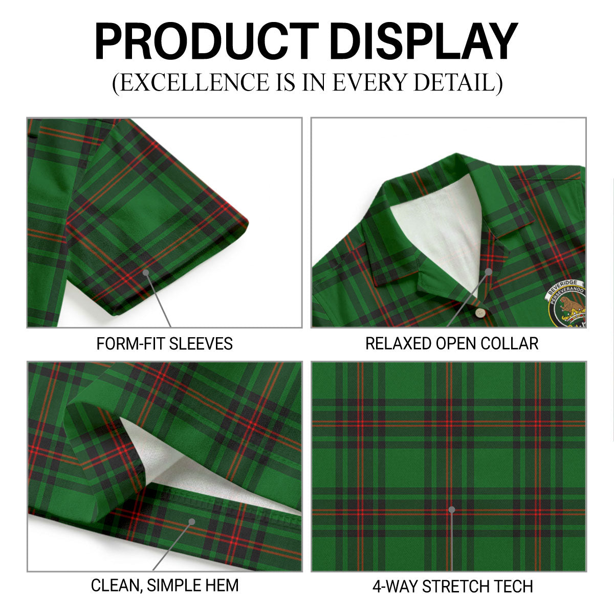 Beveridge Tartan Crest Hawaiian Shirt