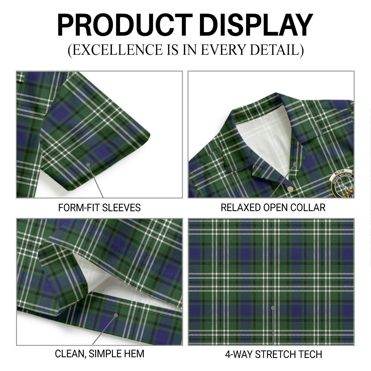 Blyth Tartan Crest Hawaiian Shirt