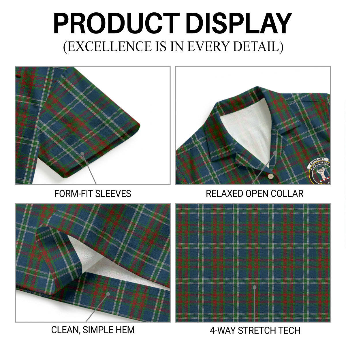 Cathcart Tartan Crest Hawaiian Shirt