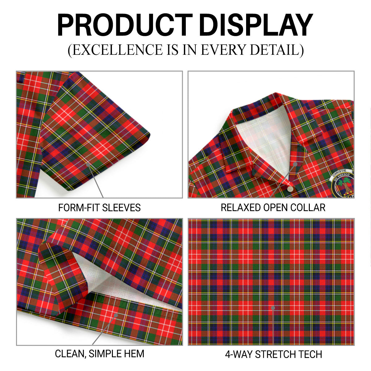 Christie Tartan Crest Hawaiian Shirt