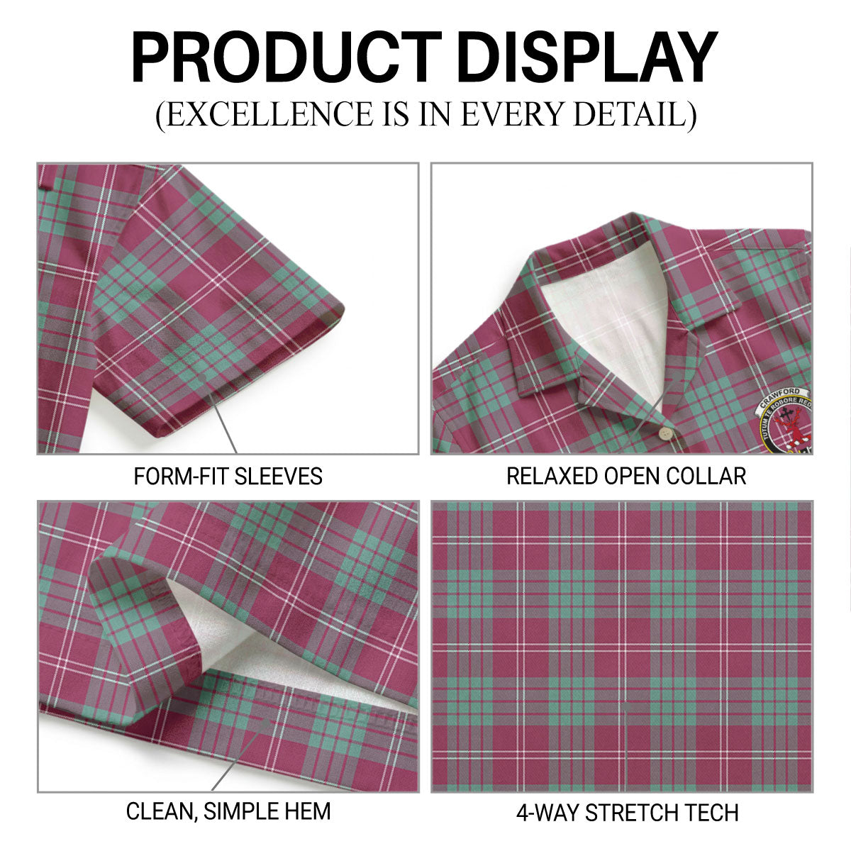 Crawford Ancient Tartan Crest Hawaiian Shirt
