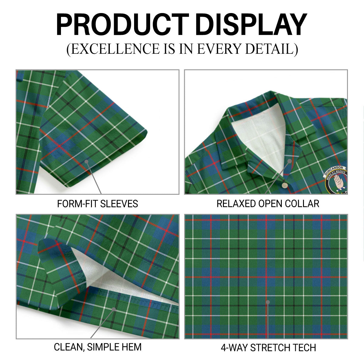 Duncanson Tartan Crest Hawaiian Shirt