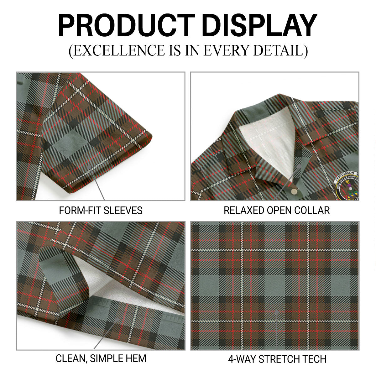 Fergusson Weathered Tartan Crest Hawaiian Shirt