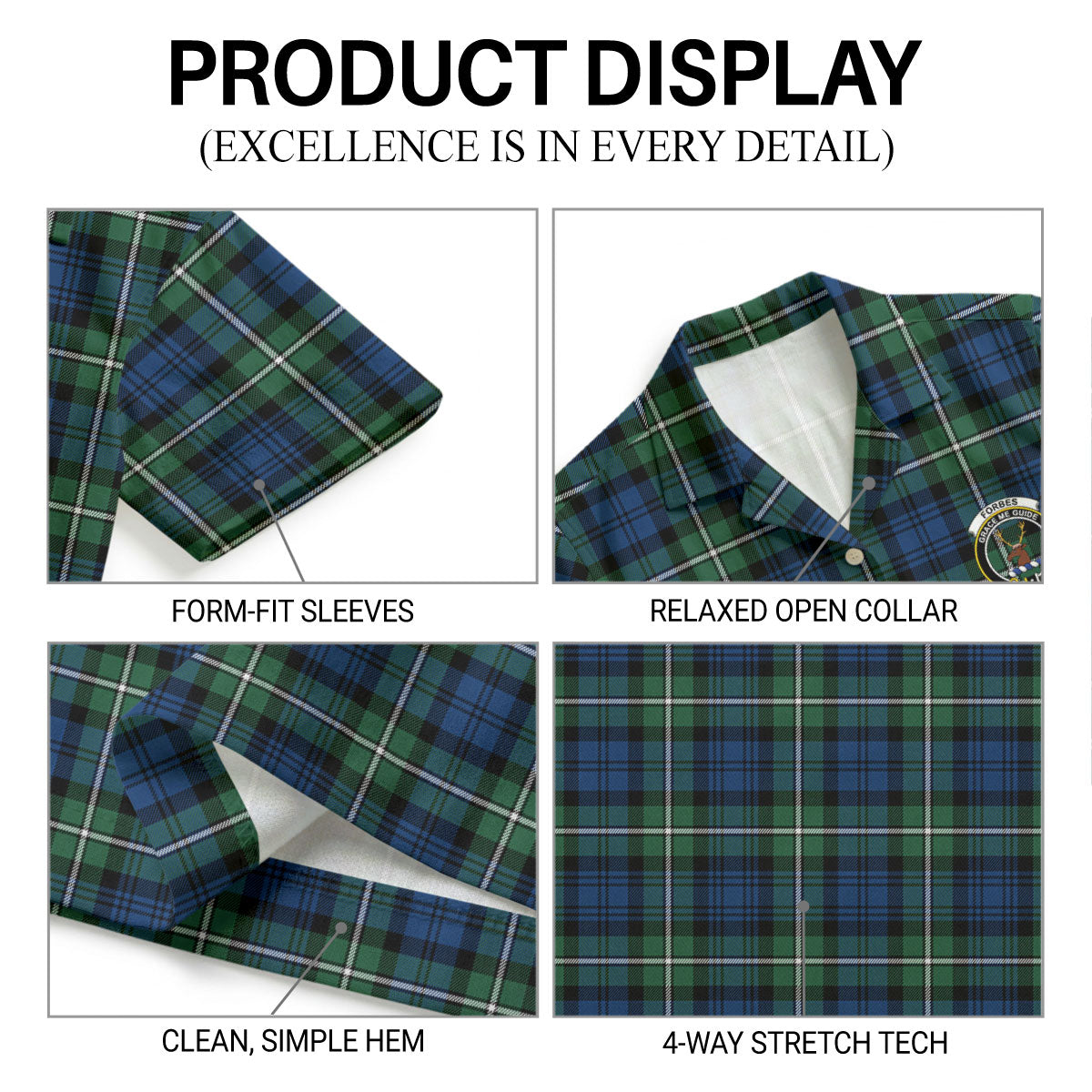 Forbes Ancient Tartan Crest Hawaiian Shirt