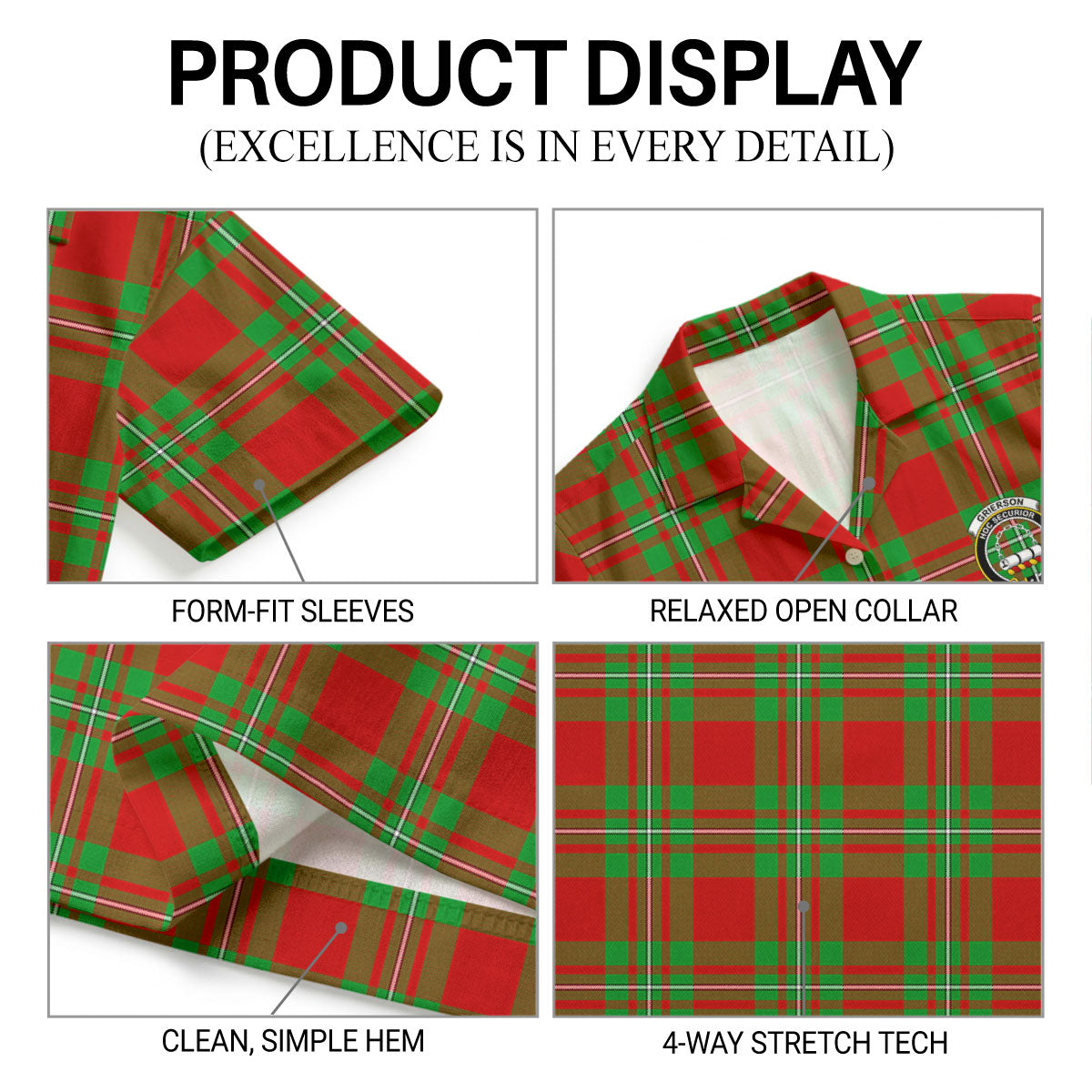 Grierson Tartan Crest Hawaiian Shirt