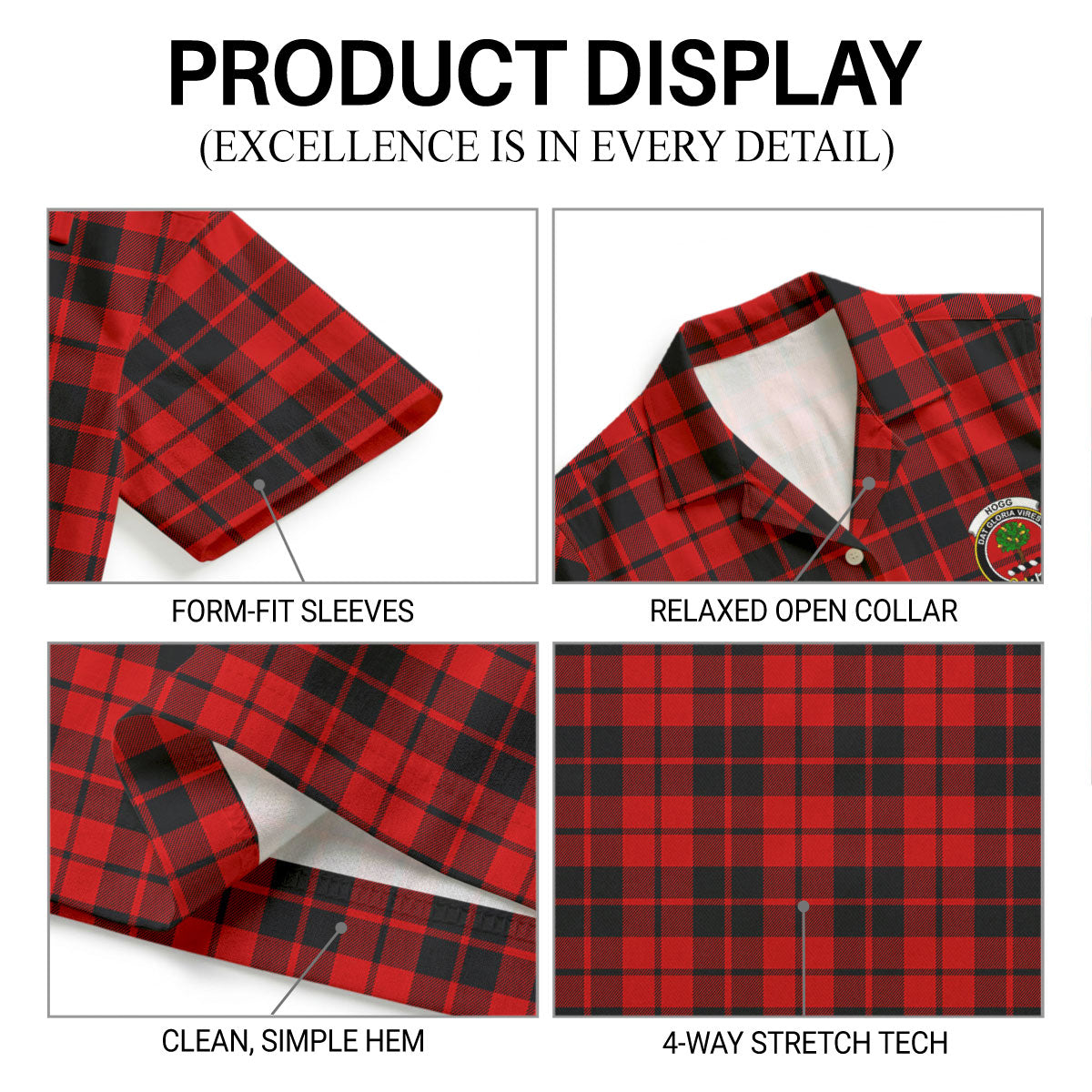 Hogg Tartan Crest Hawaiian Shirt