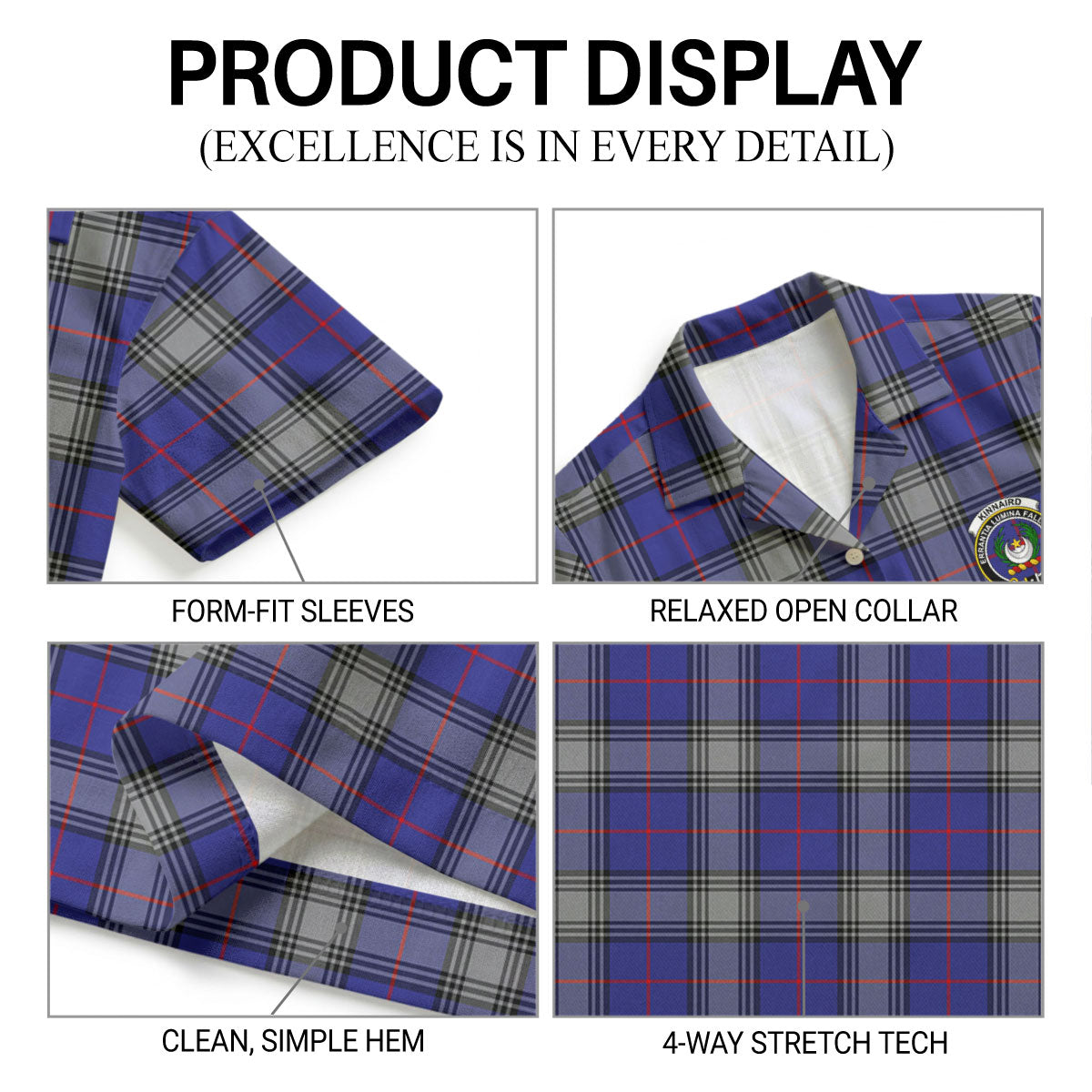 Kinnaird Tartan Crest Hawaiian Shirt