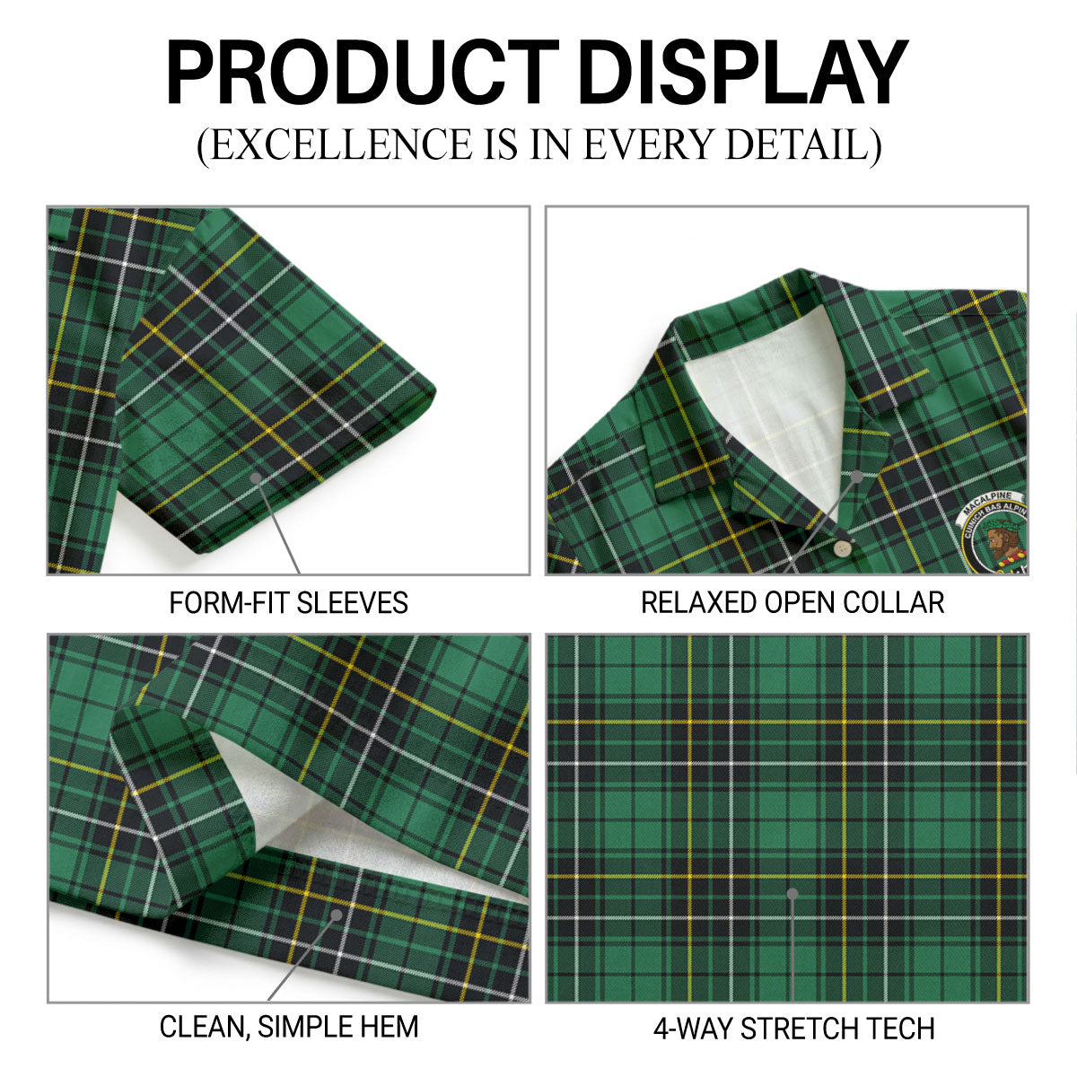 MacAlpine Ancient Tartan Crest Hawaiian Shirt