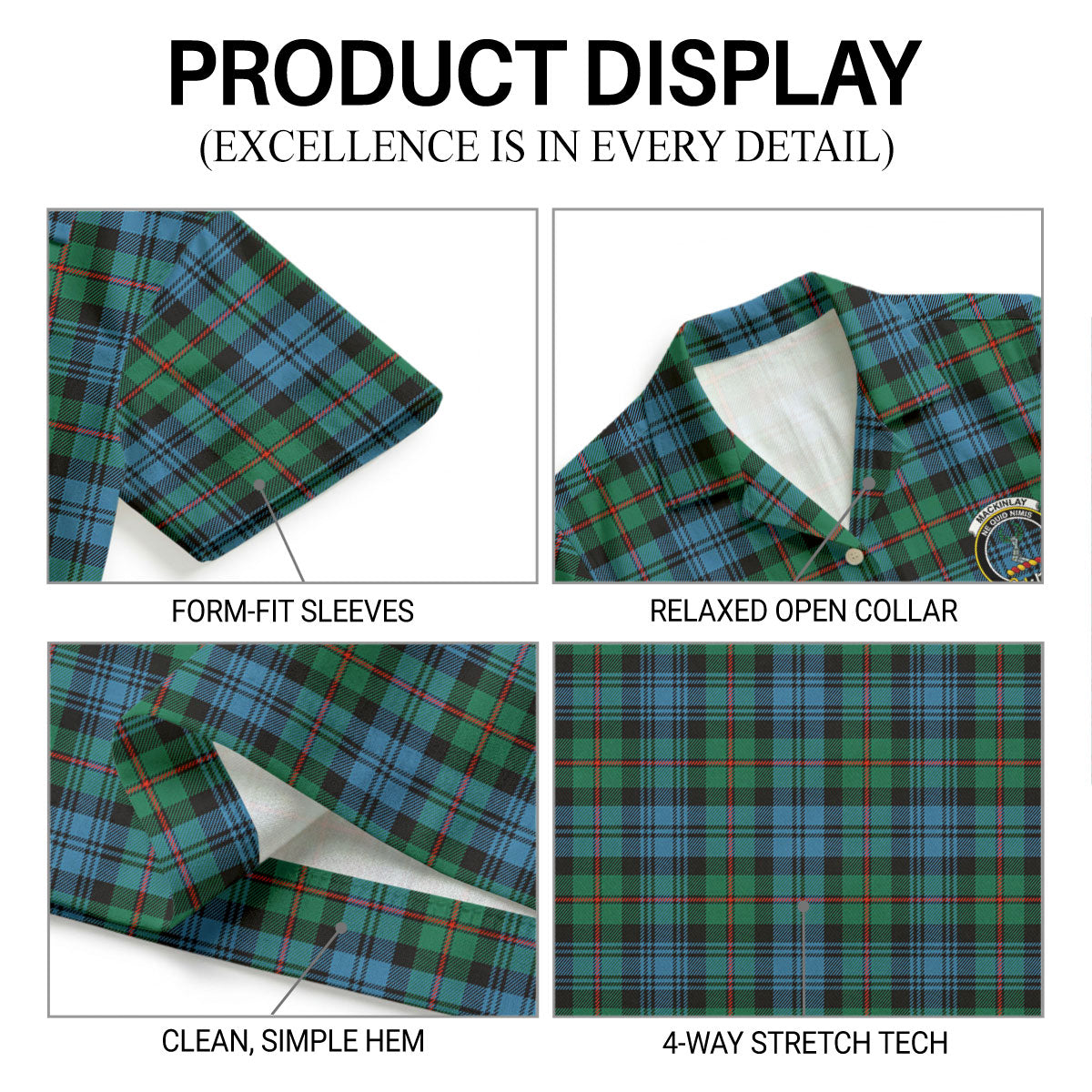 MacKinlay Ancient Tartan Crest Hawaiian Shirt