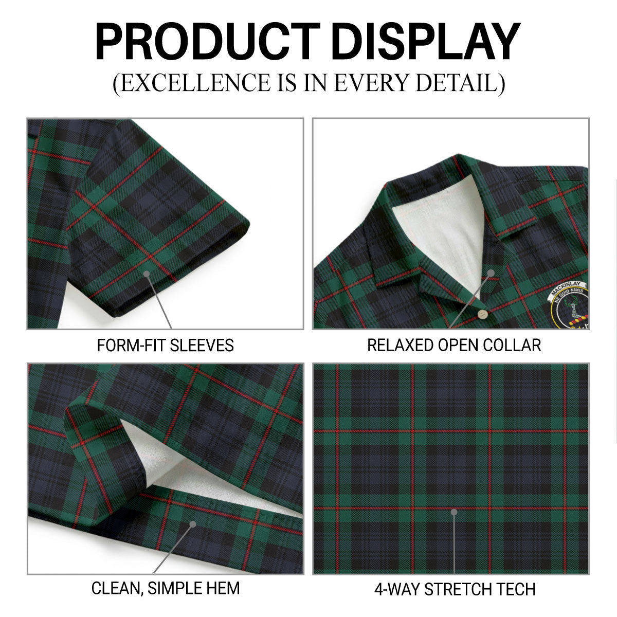 MacKinlay Modern Tartan Crest Hawaiian Shirt