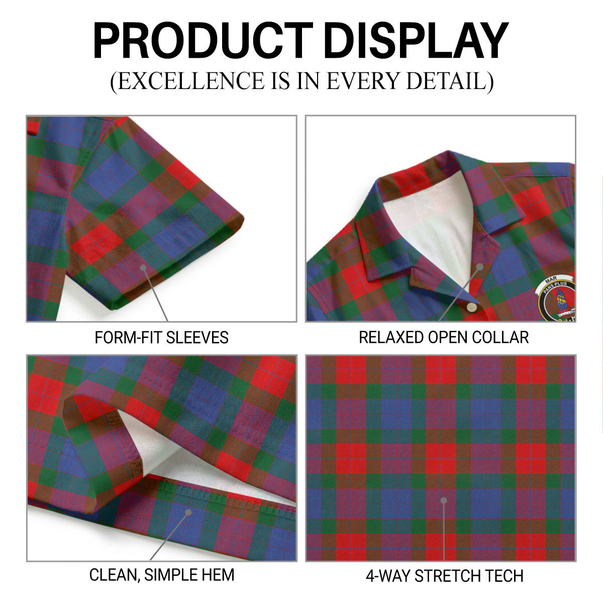 Mar Tartan Crest Hawaiian Shirt