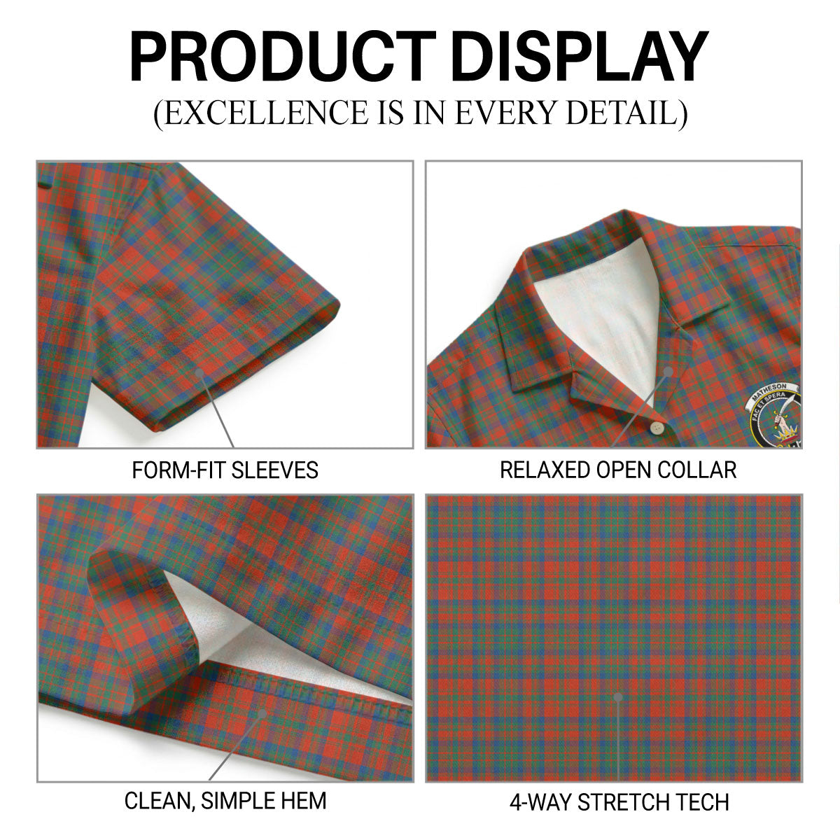 Matheson Ancient Tartan Crest Hawaiian Shirt