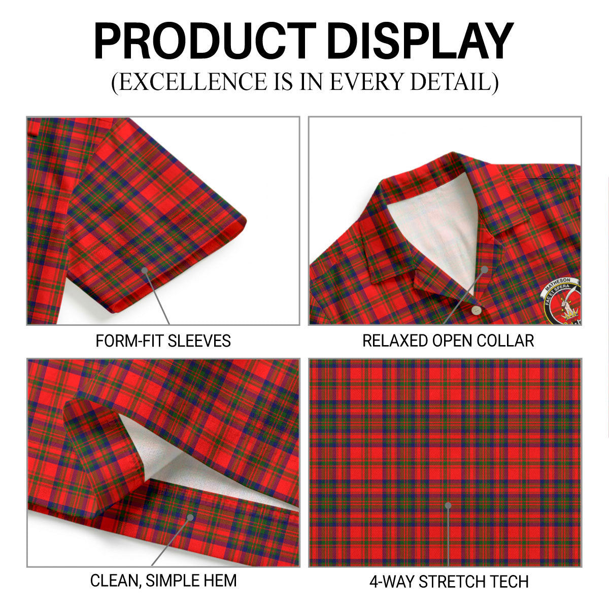 Matheson Modern Tartan Crest Hawaiian Shirt