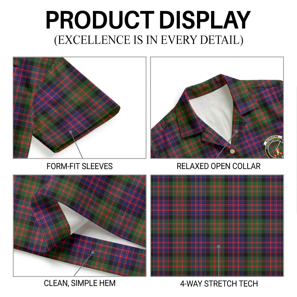 McBrayne Tartan Crest Hawaiian Shirt
