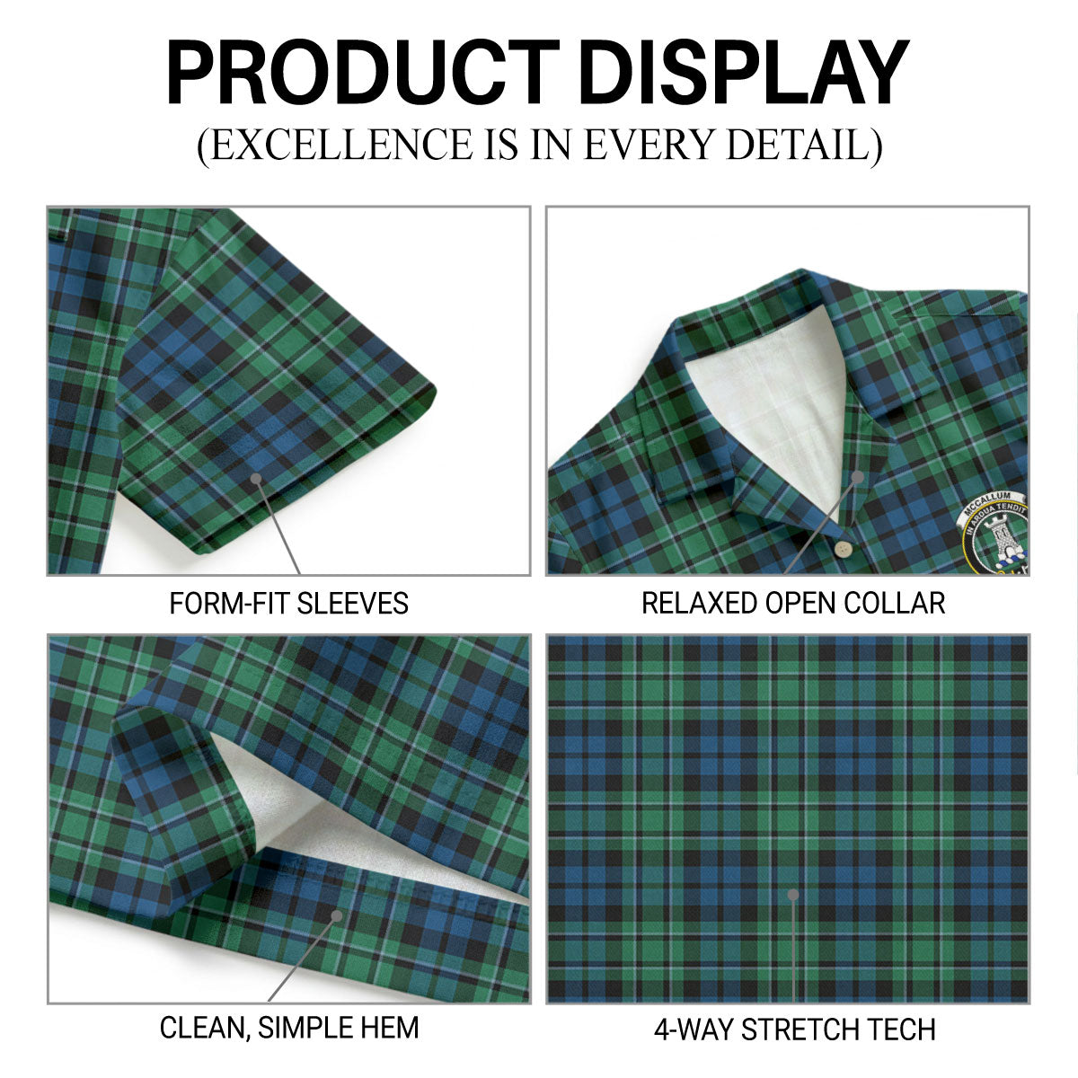 McCallum Ancient Tartan Crest Hawaiian Shirt