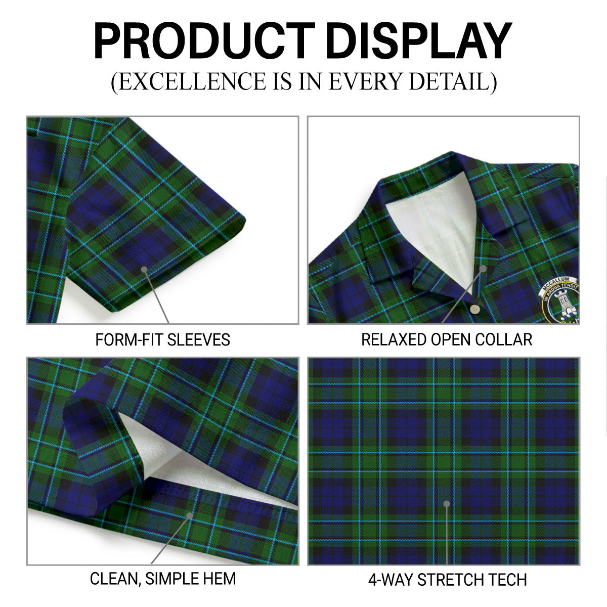 McCallum Modern Tartan Crest Hawaiian Shirt