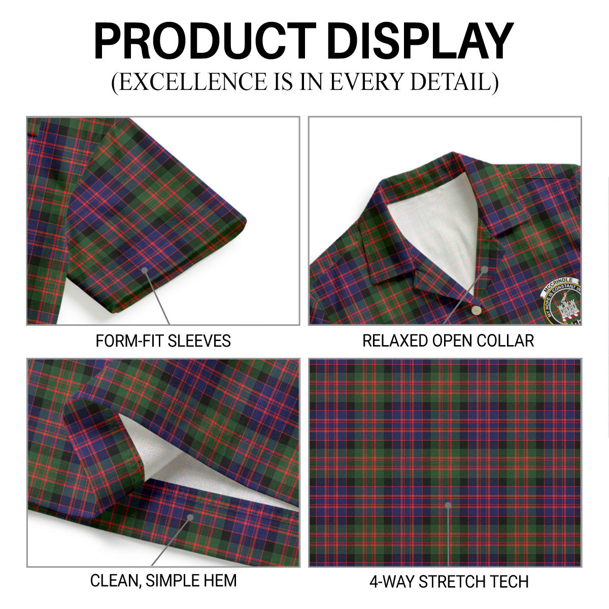 McCrindle Tartan Crest Hawaiian Shirt