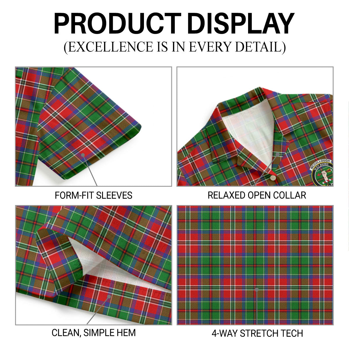 McCullough Tartan Crest Hawaiian Shirt