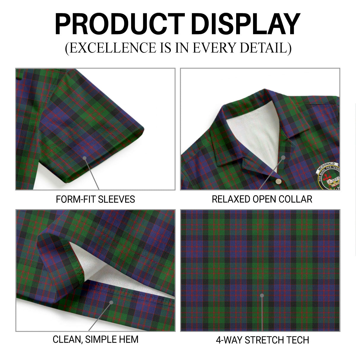 McDonald Tartan Crest Hawaiian Shirt