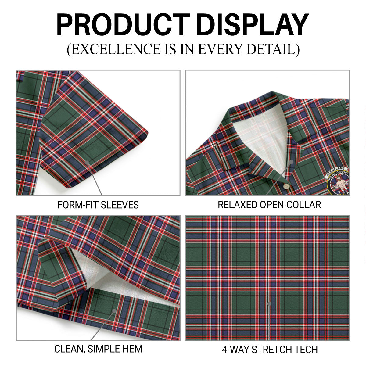 McFarlane Hunting Modern Tartan Crest Hawaiian Shirt