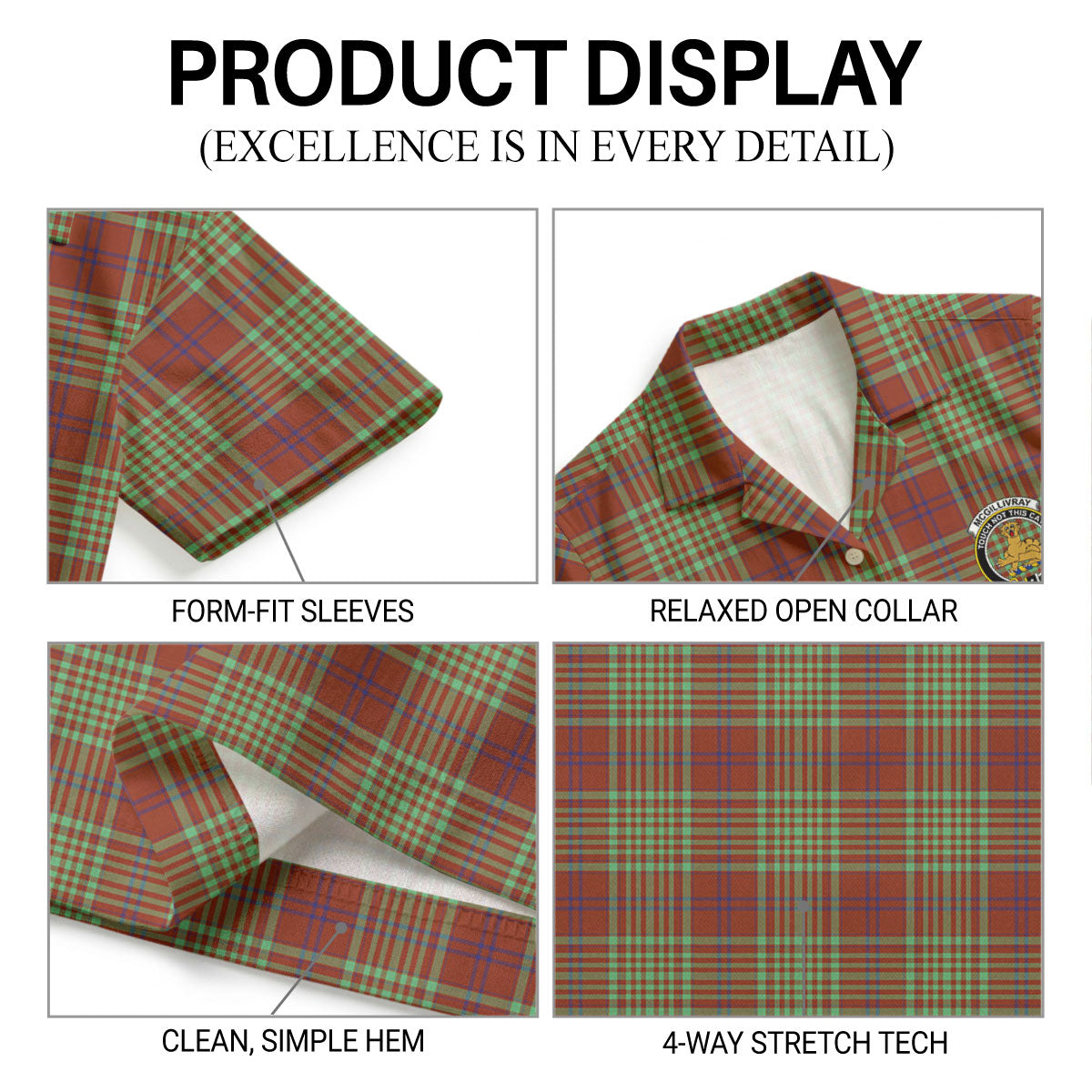 McGillivray Hunting Ancient Tartan Crest Hawaiian Shirt
