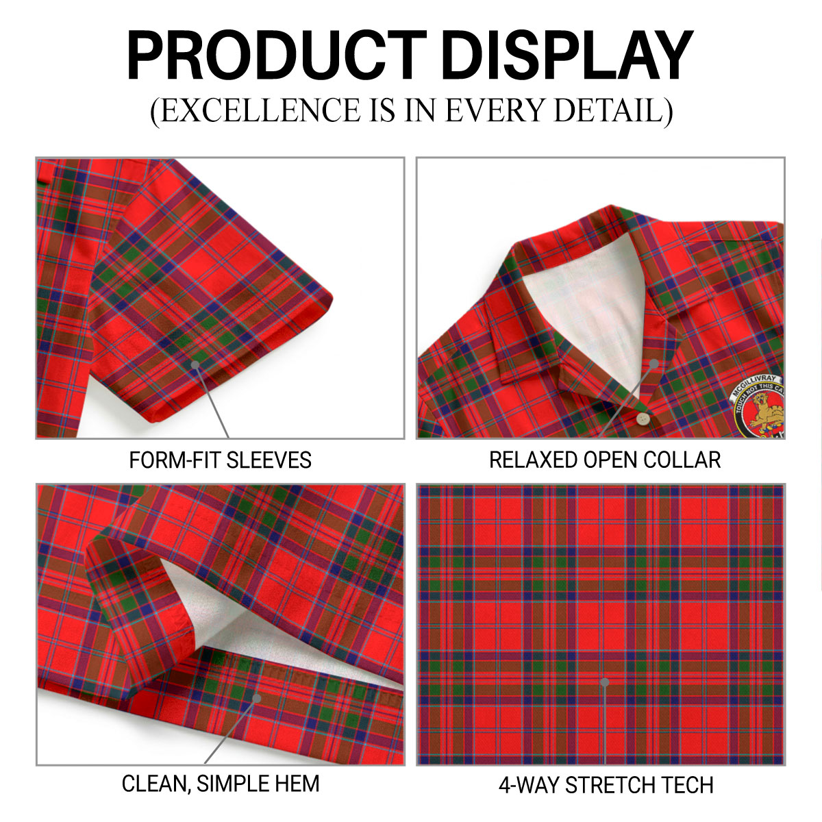 McGillivray Modern Tartan Crest Hawaiian Shirt