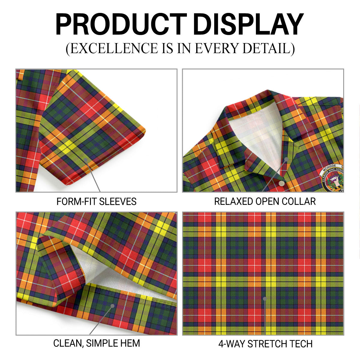 McIndoe Tartan Crest Hawaiian Shirt