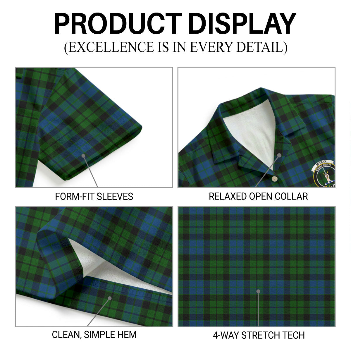McKay Modern Tartan Crest Hawaiian Shirt