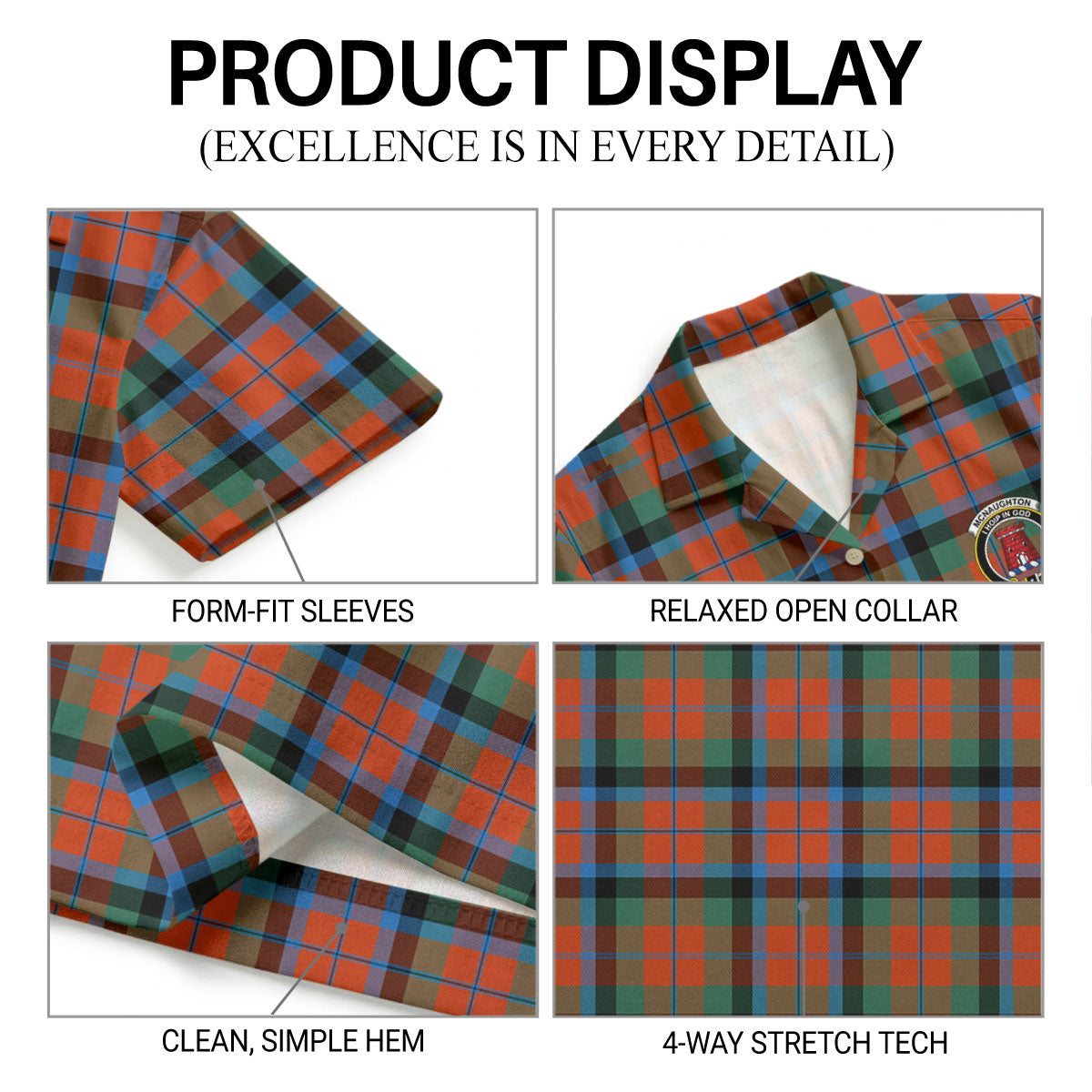 McNaughton Ancient Tartan Crest Hawaiian Shirt