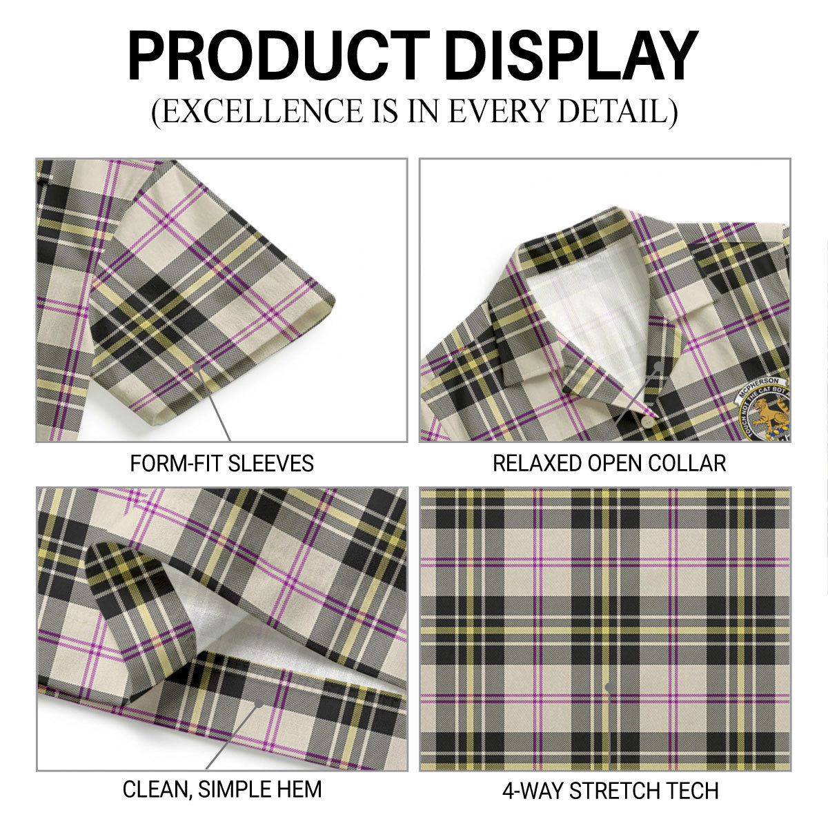 McPherson Dress Ancient Tartan Crest Hawaiian Shirt