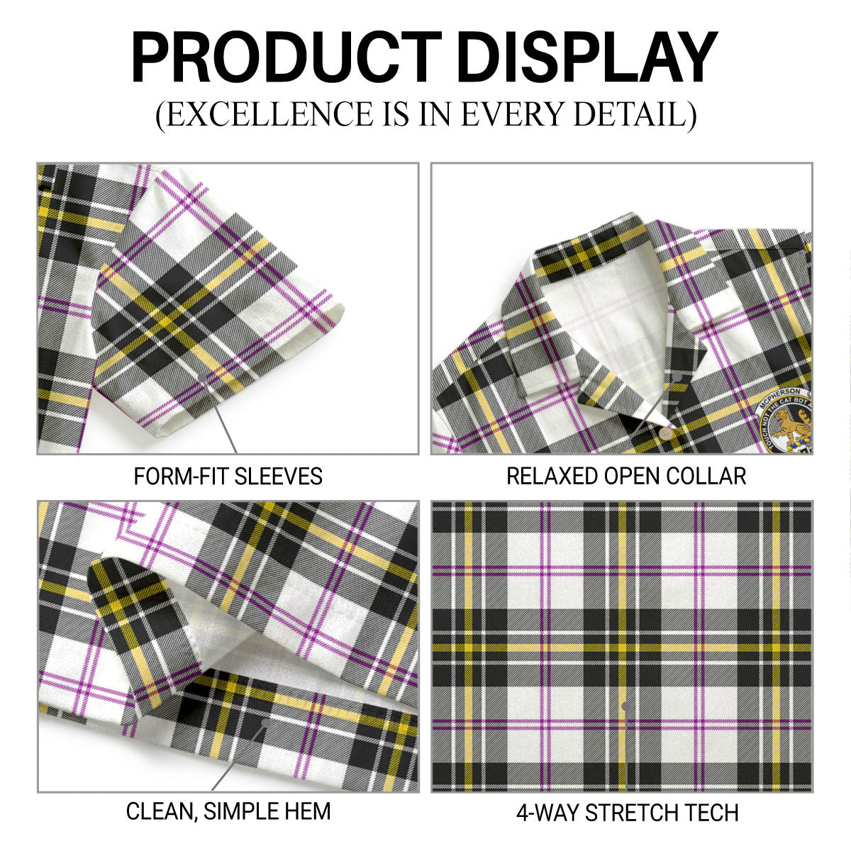 McPherson Dress Modern Tartan Crest Hawaiian Shirt
