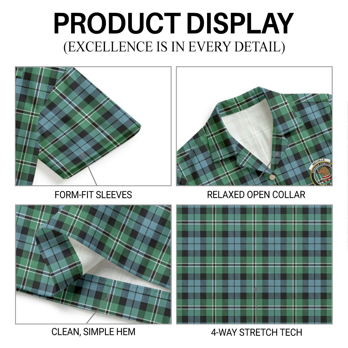 Melville Tartan Crest Hawaiian Shirt
