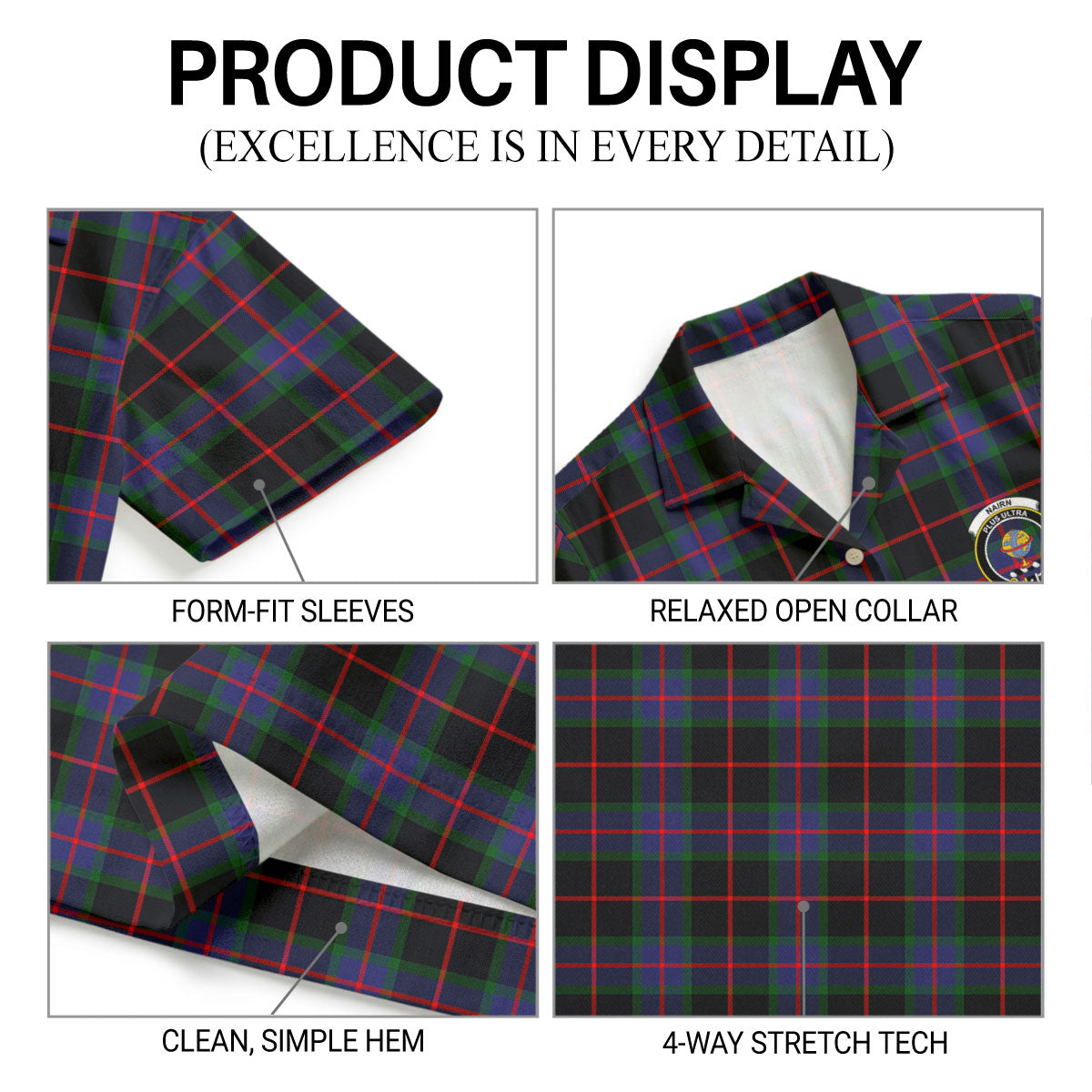 Nairn Tartan Crest Hawaiian Shirt