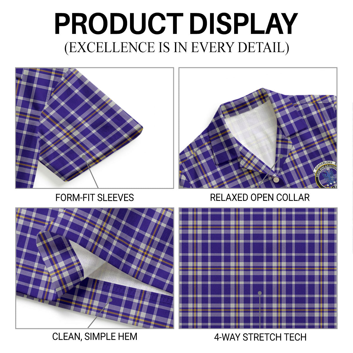 Ochterlony Tartan Crest Hawaiian Shirt