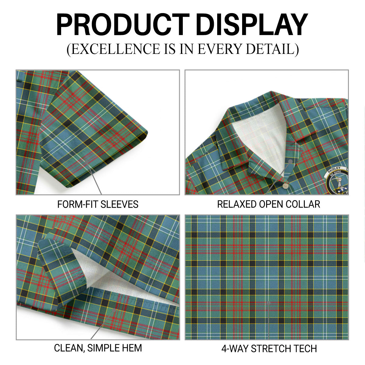 Paisley District Tartan Crest Hawaiian Shirt