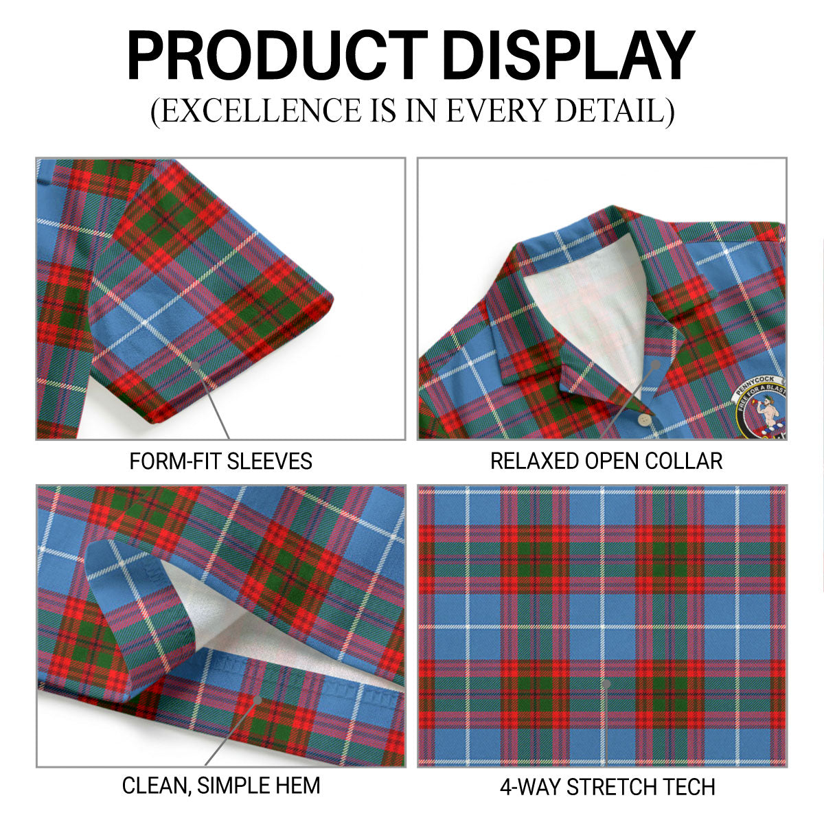 Pennycook Tartan Crest Hawaiian Shirt