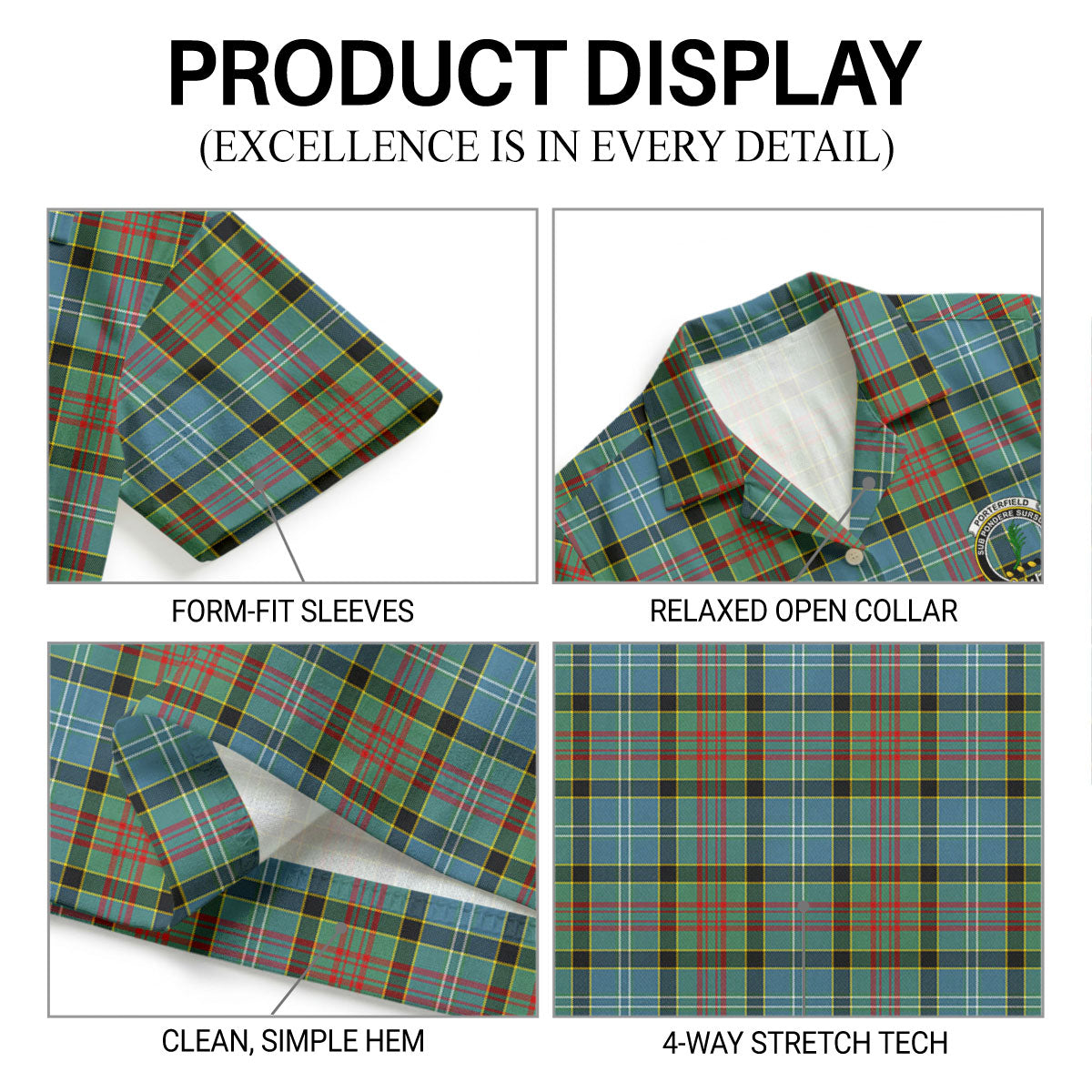 Porterfield Tartan Crest Hawaiian Shirt