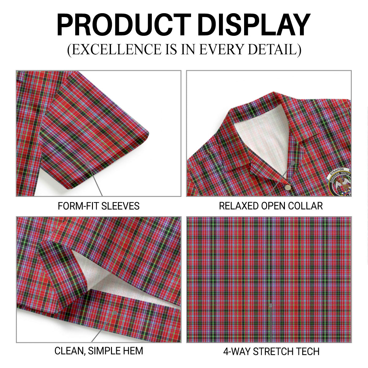 Straiton Tartan Crest Hawaiian Shirt