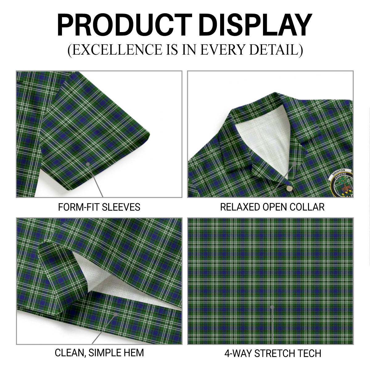 Swinton Tartan Crest Hawaiian Shirt