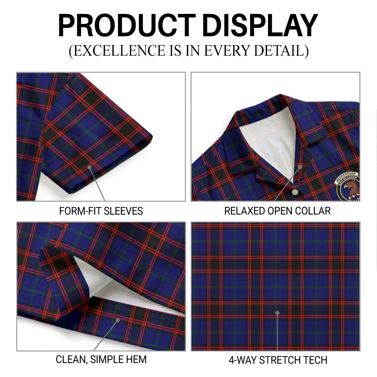 Wedderburn Tartan Crest Hawaiian Shirt