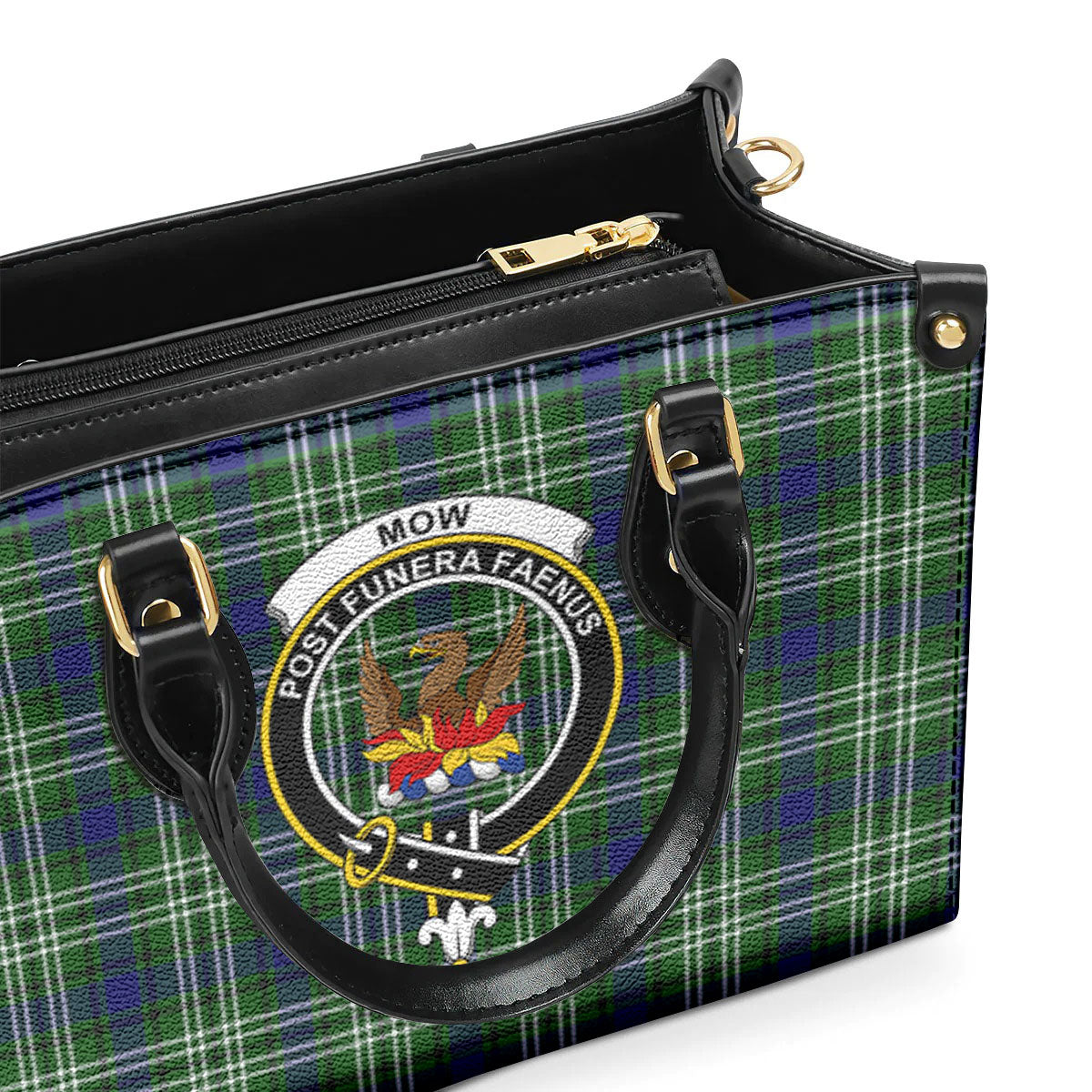 Mow Tartan Crest Leather Handbag