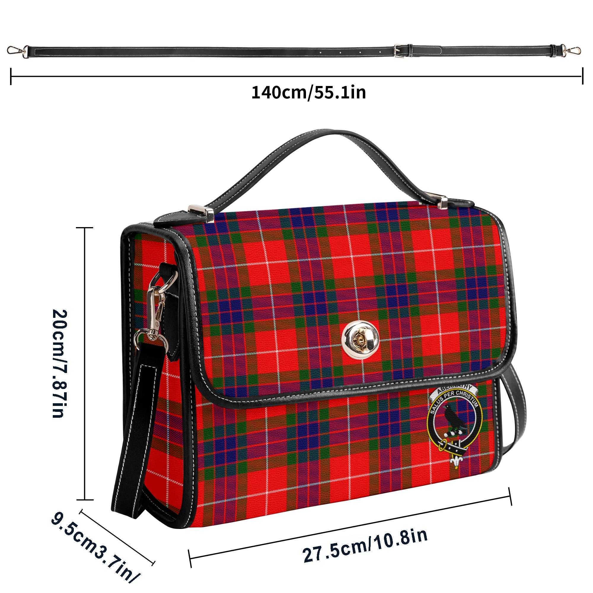 Abernathy Tartan Crest Satchel Bag
