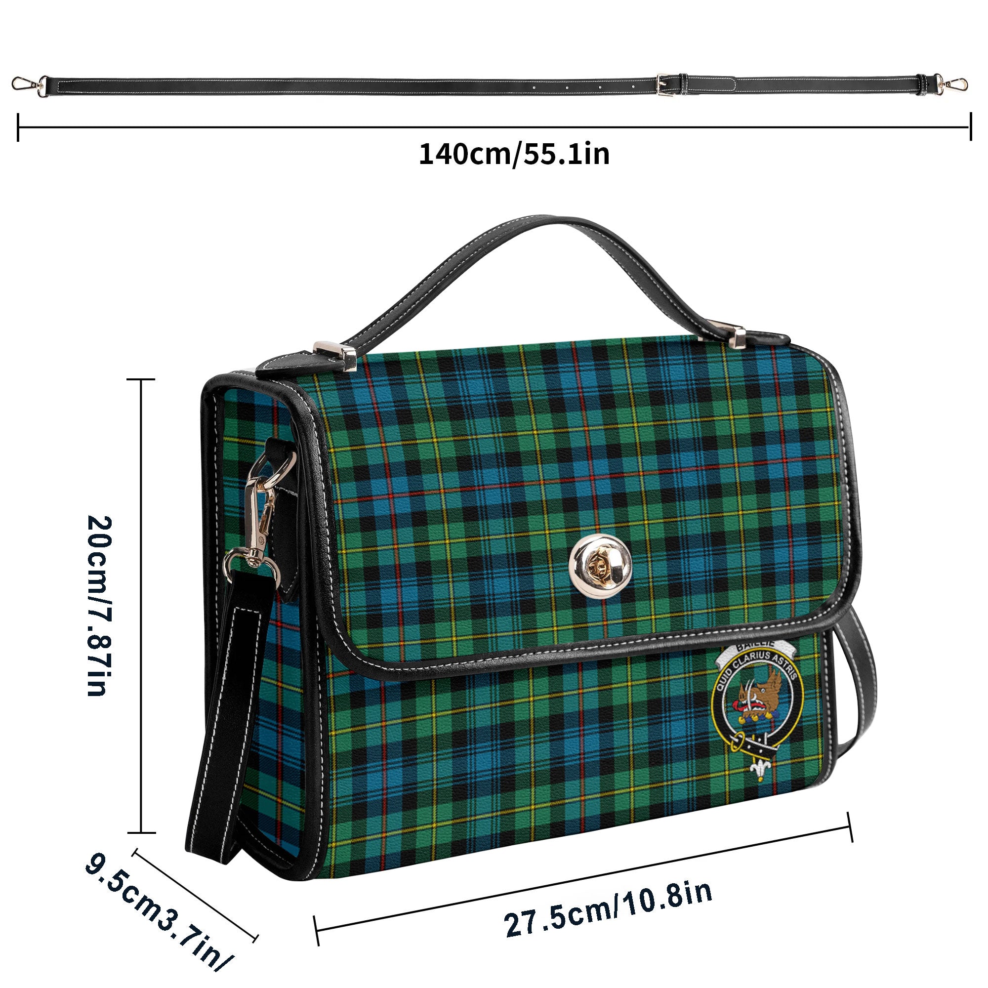 Baillie Ancient Tartan Crest Satchel Bag