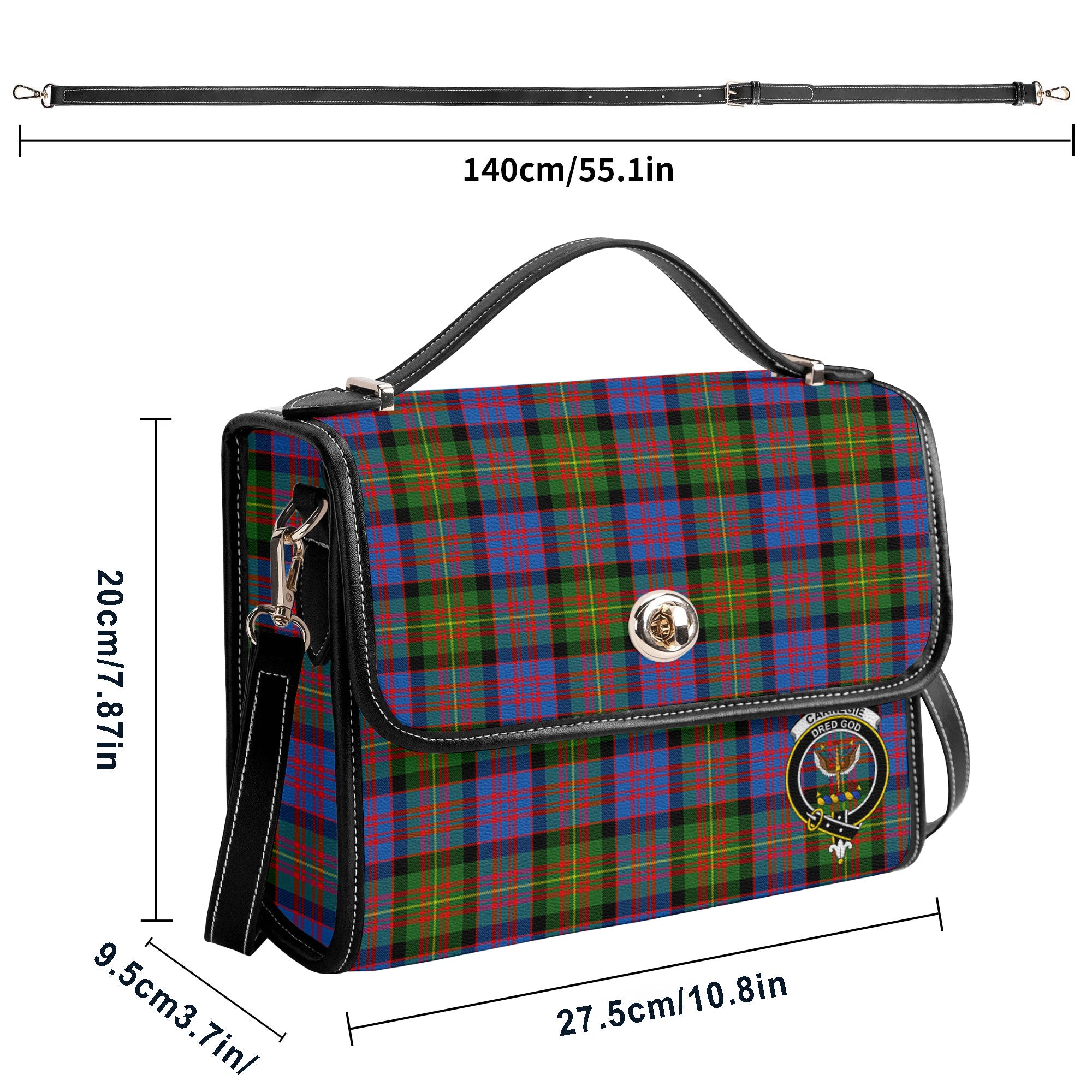 Carnegie Ancient Tartan Crest Satchel Bag
