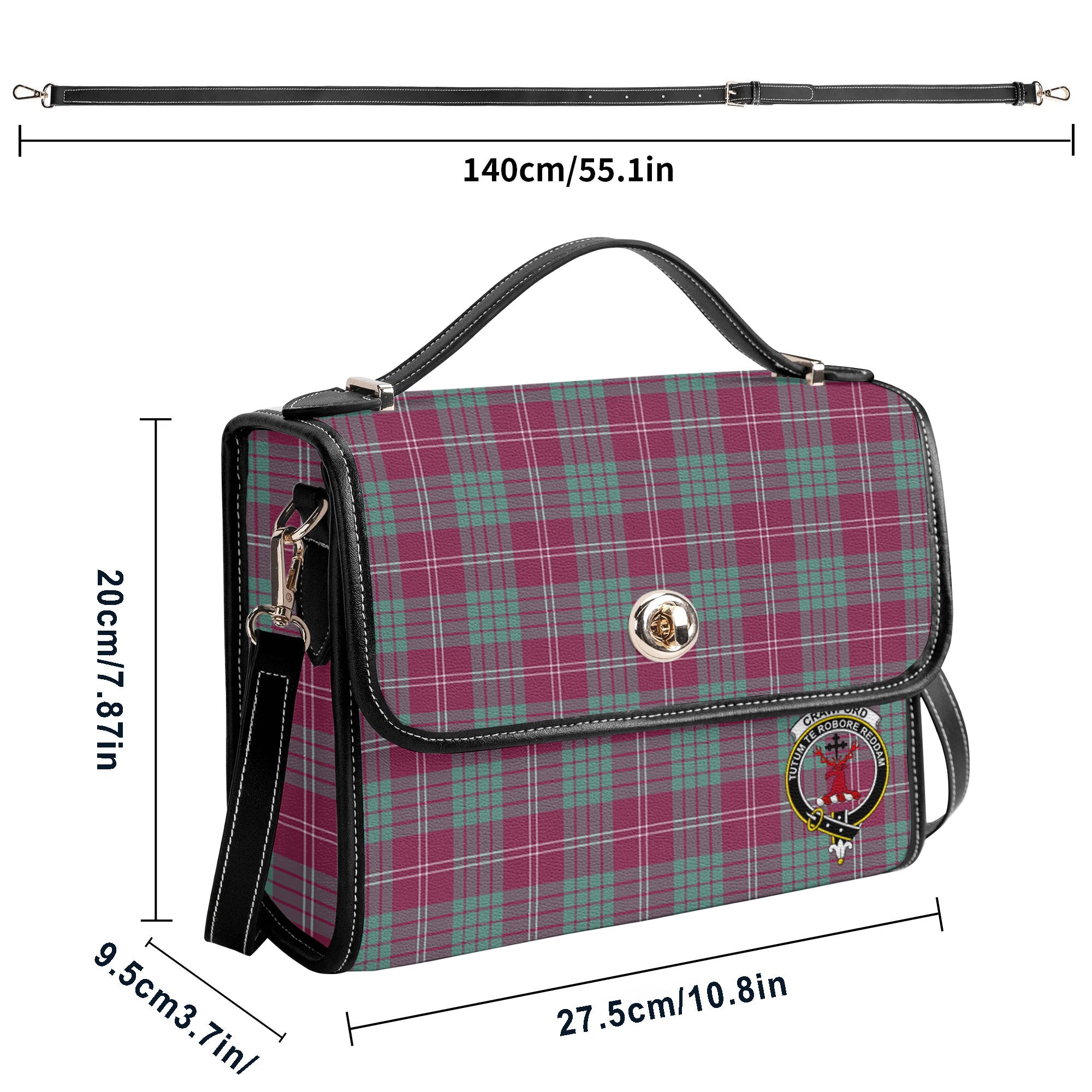 Crawford Ancient Tartan Crest Satchel Bag