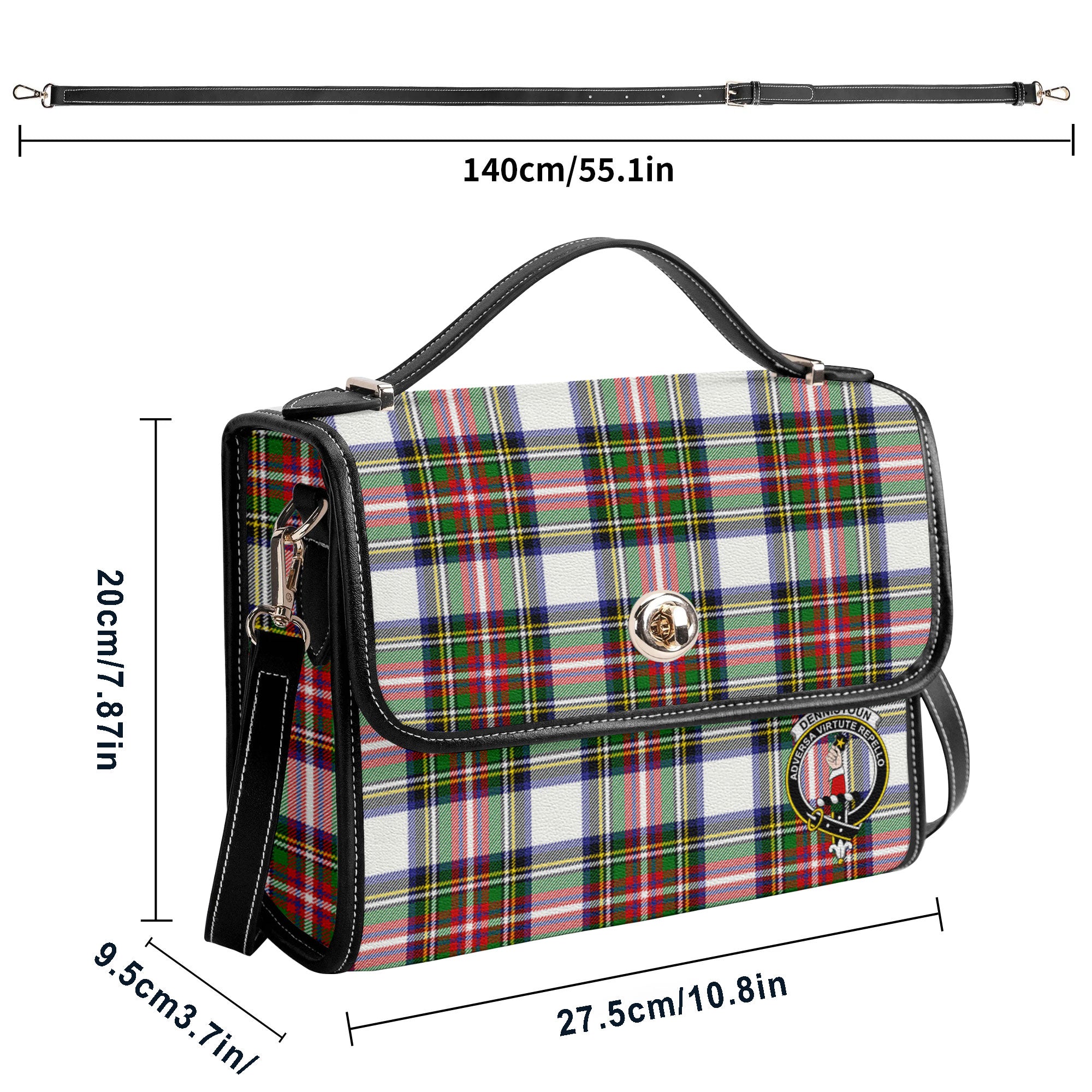 Dennistoun Tartan Crest Satchel Bag