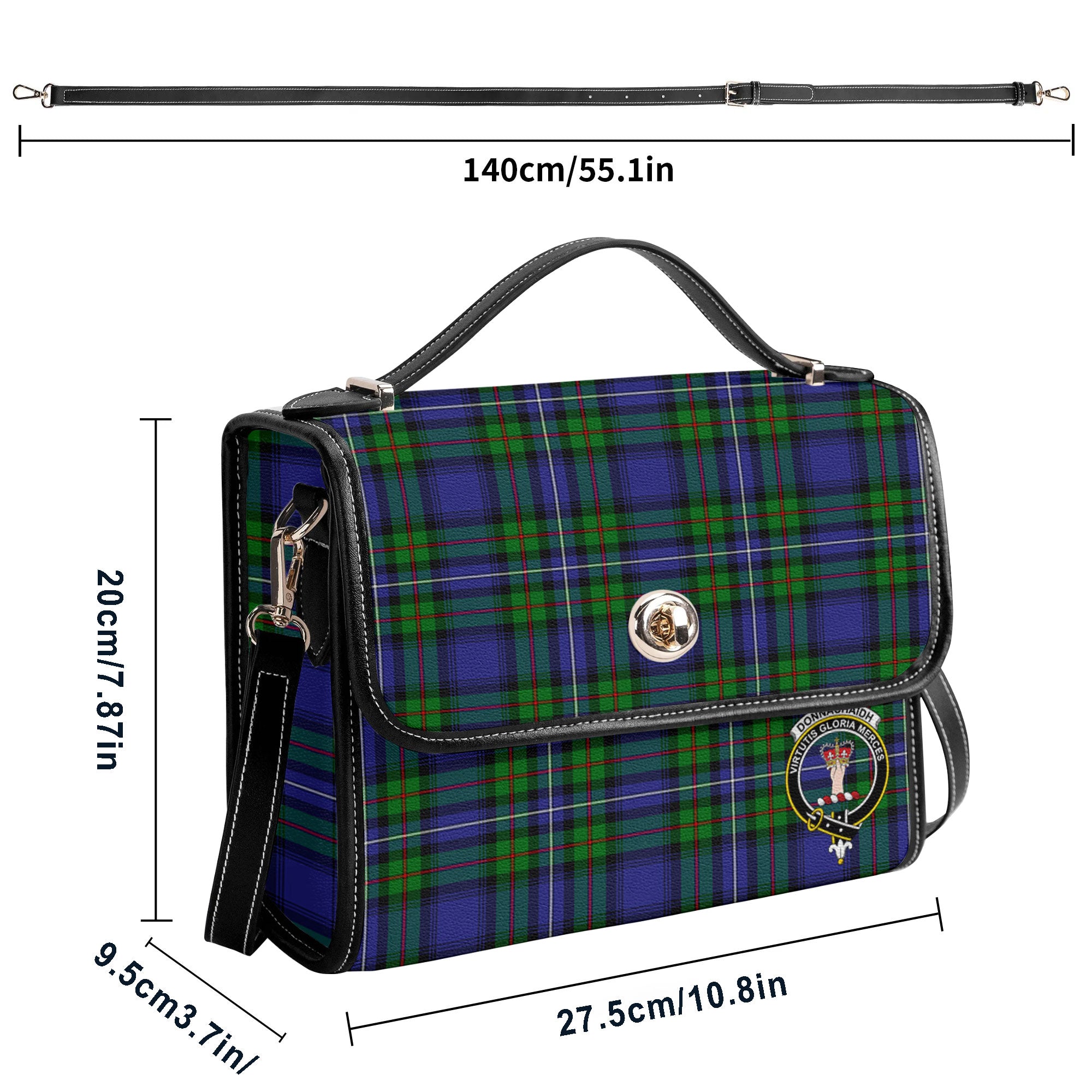 Donnachaidh Tartan Crest Satchel Bag