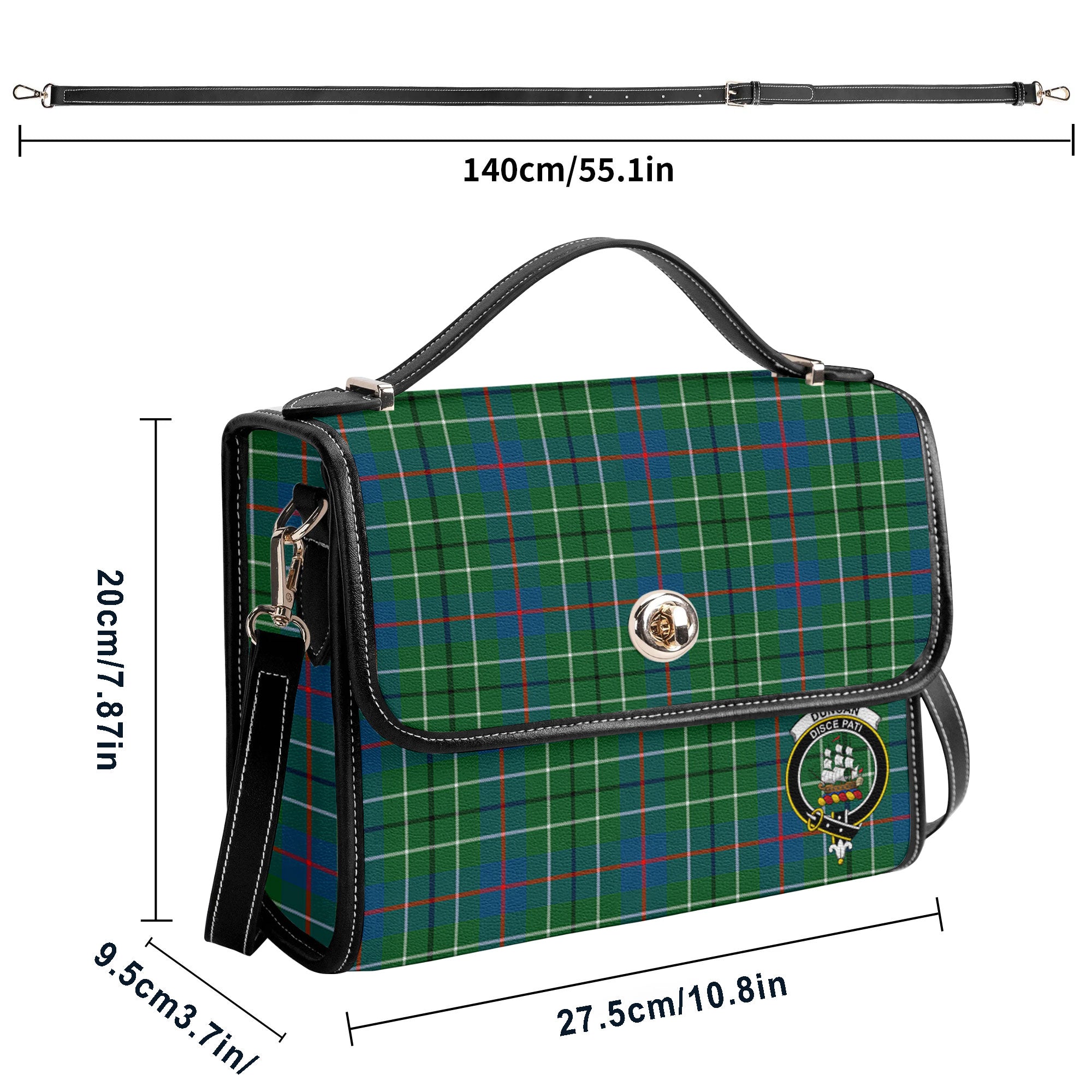 Duncan Ancient Tartan Crest Satchel Bag