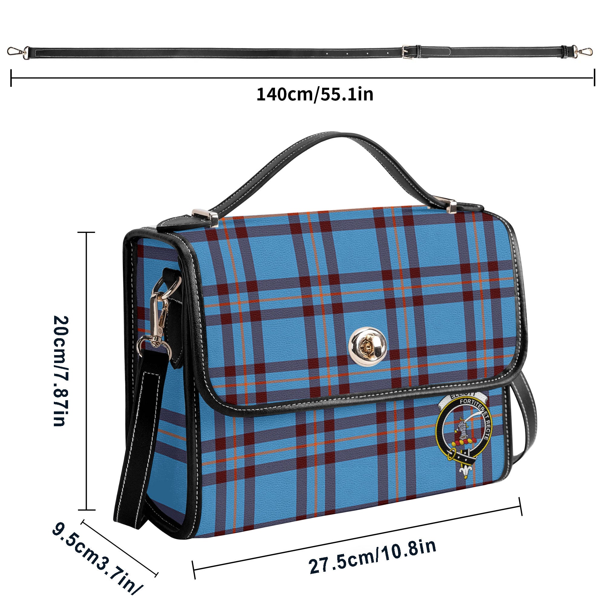 Elliott Ancient Tartan Crest Satchel Bag